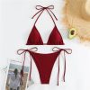 Womens Hot Girl Backless Two Piece Bikini Padded No Underwire Polyester Spandex