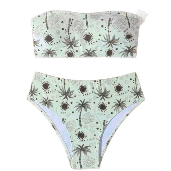 Womens Strapless Two Piece Bikini Quick Dry High Elasticity Padded No Underwire Vacation