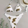 Women's Two Piece Bikini Padded Wireless Polyester Spandex Swimwear
