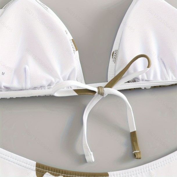 Women's Two Piece Bikini Padded Wireless Polyester Spandex Swimwear