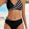 Womens Rhinestone Two Piece Padded Polyester Bikini