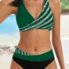 Womens Rhinestone Two Piece Padded Polyester Bikini