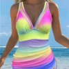 Womens Mesh Drawstring One Piece Swimsuit Slimming Padded No Underwire