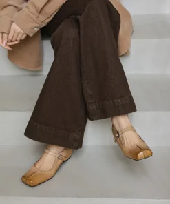 Handmade Square Toe Buckle Leather Block Heel Women Mary Janes Shoes
