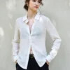 Minimalist Sustainable Breathable Linen Long Sleeve Shirt