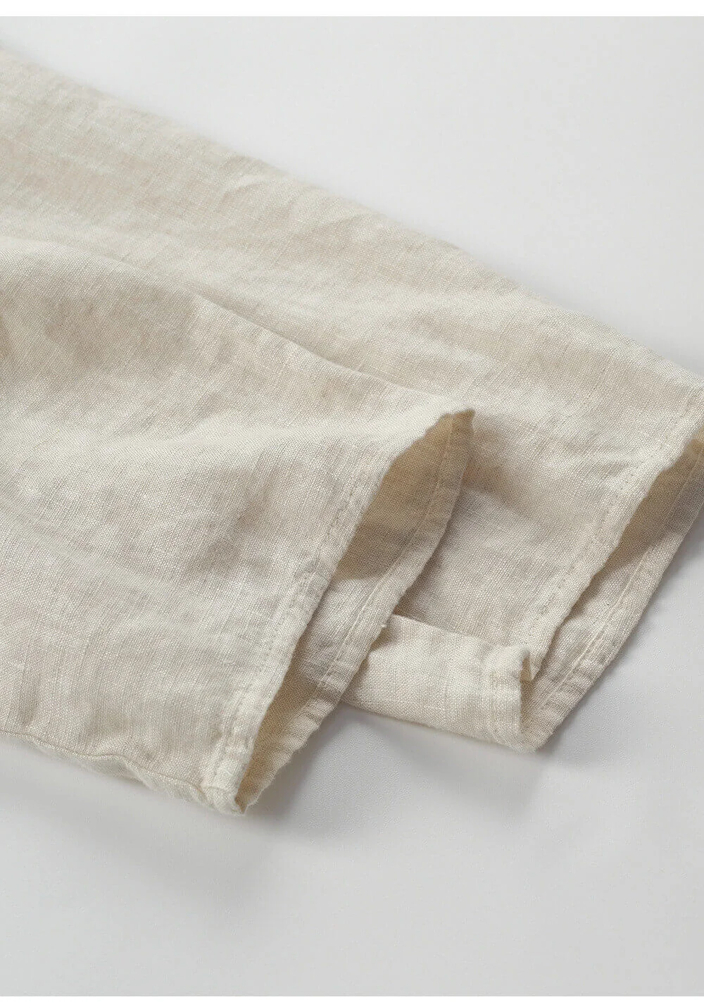 Minimalist Breathable Linen V Neck Long Sleeve Blouse