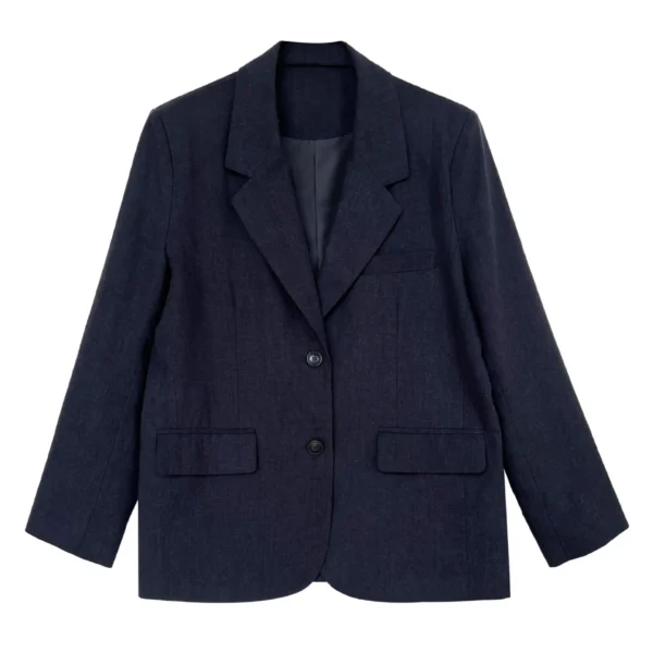 Minimalist Breathable Lyocell Linen Womens Slouchy Blazer