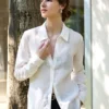 Minimalist Sustainable Breathable Linen Long Sleeve Shirt