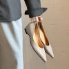 Womens Patent Leather Pointed Toe Wedge Pumps Classic Dress Shoes