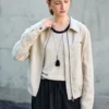 Minimalist Sustainable Lyocell Linen Cropped Collared Jacket