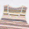 Skin-Friendly Cooling Womens Sleeveless Striped Knit Maxi Dress High Waist Elegant Work Wear
