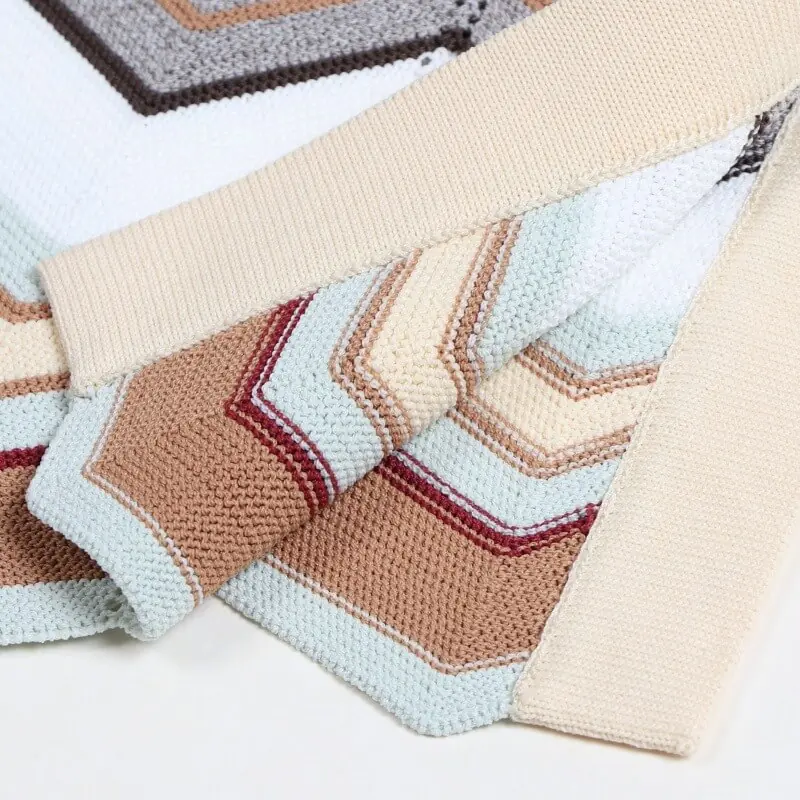 Elegant Sleeveless Chevron Knit Midi Dress Crew Neck High Waist Casual