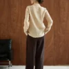Minimalist Sustainable Breathable Linen Long Sleeve Shirt