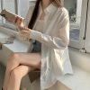 Women's Loose French Long Sleeve Polo Collar Elegant Office Shirt