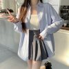 Women's Loose French Long Sleeve Polo Collar Elegant Office Shirt