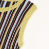 Skin-Friendly Cooling Womens Elegant Metallic Striped Sleeveless Knit High Waist Midi Dress