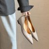 Womens Patent Leather Pointed Toe Wedge Pumps Classic Dress Shoes