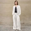 Minimalist Sustainable Lyocell Linen Cropped Collared Jacket