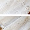 Women's Cotton Floral Embroidery Lace Ruffle Puff 3/4 Sleeve Top Skirt Set