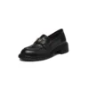 Women's Square Toe Block Heel Sheepskin Loafers