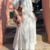 French Riviera Breathable Cotton Broderie Anglaise Maxi Skirt