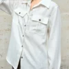 Timeless Wrinkle Free Sustainable Lyocell Linen Utility Shirt