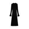 Chic Turtleneck Long Sleeve Wool Knit Midi A-Line Dress Wrinkle-Free