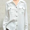 Timeless Wrinkle Free Sustainable Lyocell Linen Utility Shirt