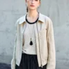 Minimalist Sustainable Lyocell Linen Cropped Collared Jacket