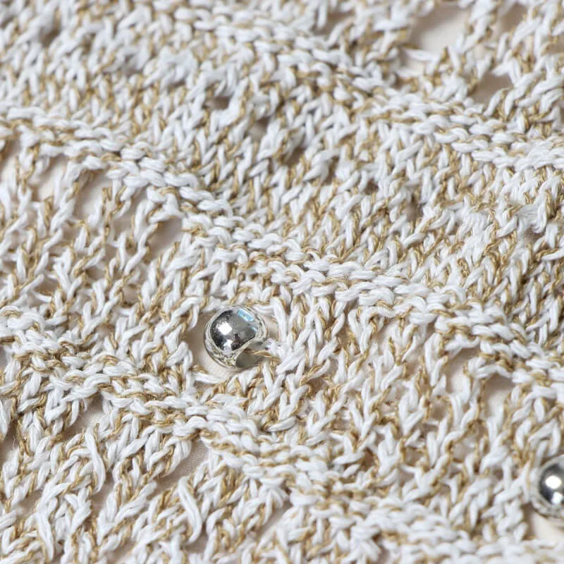 Elegant Khaki A Line Sleeveless Hollow Out Knit Tassel Midi Beach Dress