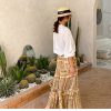 Boho White Breathable Cotton Broderie Anglaise Puff Sleeve Blouse
