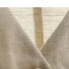 French Riviera Breathable Linen V Neck Cropped Short Sleeve Blouse