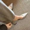 Womens Patent Leather Pointed Toe Wedge Pumps Classic Dress Shoes