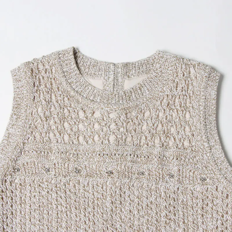 Elegant Khaki A Line Sleeveless Hollow Out Knit Tassel Midi Beach Dress