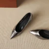 Women's Pointed Toe Wedge Heel Pumps Leather Dress Shoes