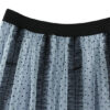 French Riviera Polka Dot Mesh Frilled Womens Tiered Maxi Skirt