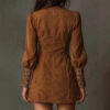 Boho Embroidery Stretch Polyester Womens Long Sleeve Mini Dress