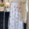 Boho Sequin Embroidered Butterfly Mesh Womens A Line Midi Skirt