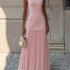 Timeless Pleated Womens Sleeveless Top And Maxi Skirt Co Ord Set