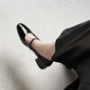 Timeless Patent Leather Womens Buckled Low Heel Mary Jane Shoes
