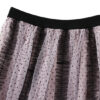 French Riviera Polka Dot Mesh Frilled Womens Tiered Maxi Skirt