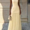 Timeless Pleated Womens Sleeveless Top And Maxi Skirt Co Ord Set