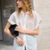 Minimalist Commuter Breathable Sheer Ramie Short Sleeve Shirt