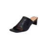 Minimalist Breathable Sheepskin Womens Square Toe Block Heel Mules