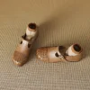 Timeless Woven Toe Genuine Leather Womens Mary Jane Flats