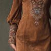 Boho Embroidery Stretch Polyester Womens Long Sleeve Mini Dress