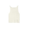 Minimalist Cotton Linen Ribbed Knit Womens Slim Fit Halter Vest
