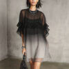 Streetwear Fringed Ombre Sheer Polyester Womens Mini Dress