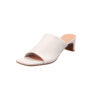 Minimalist Breathable Sheepskin Womens Square Toe Block Heel Mules