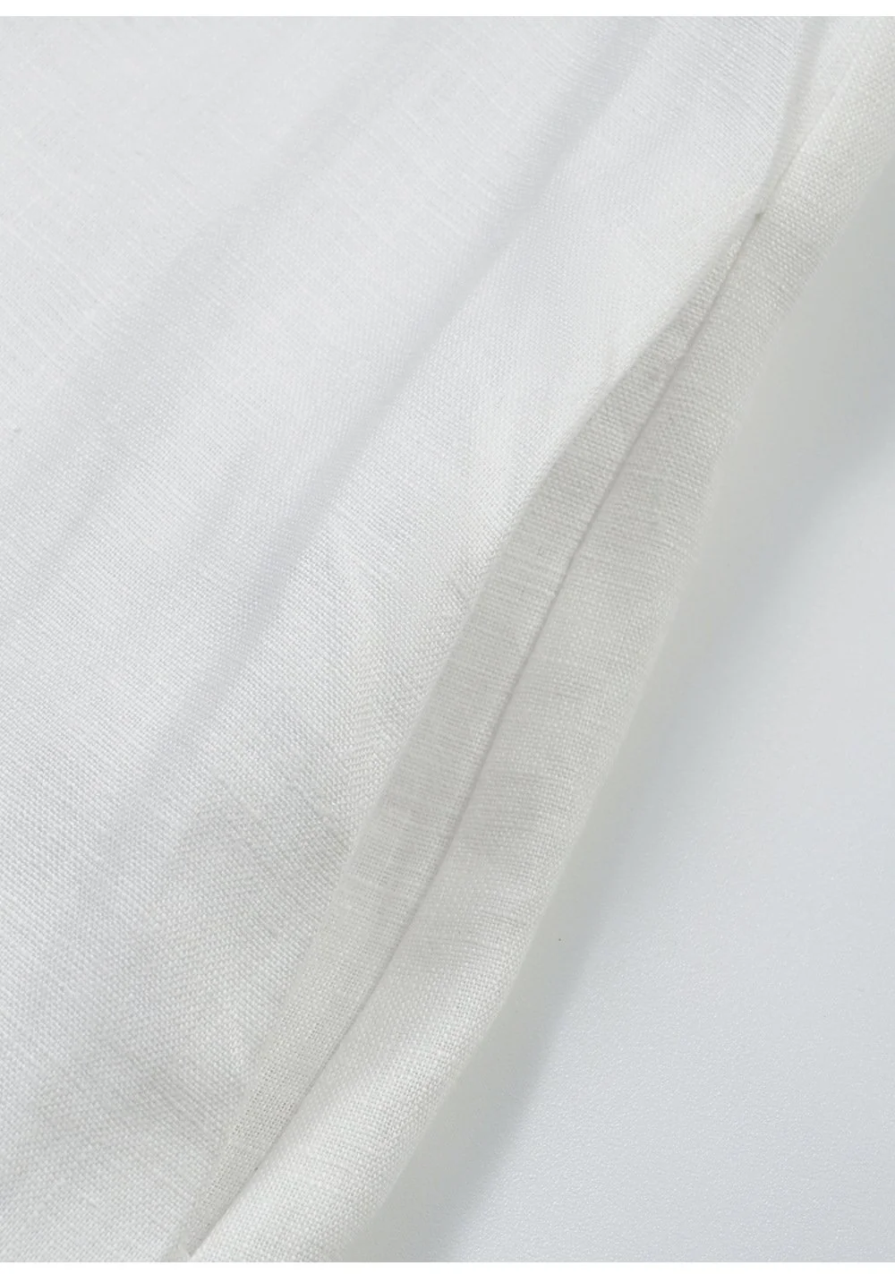 Minimalist Scalloped Edge Linen Blend Womens Sleeveless Midi Dress